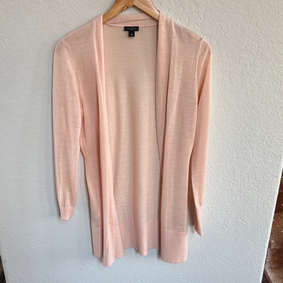 Ann Taylor Sweaters - Ann Taylor Women's Pink Open Front Sweater